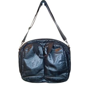 M0851 Black Duffel Crossbody Soft Padded Bag